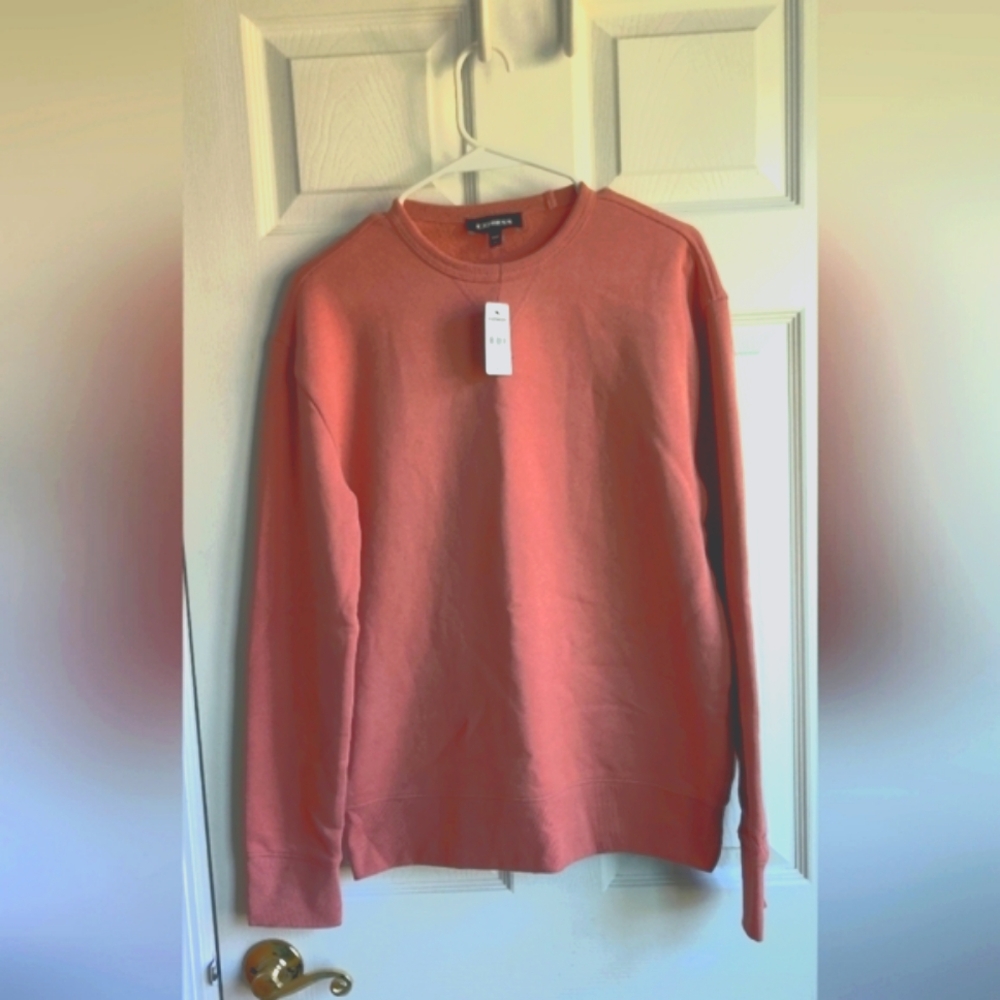 Crewneck Sweatshirt Mens Express Size Small Rose Blush Color New with Tag